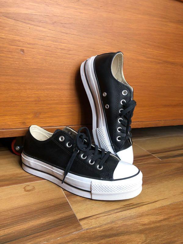 Chuck taylor all star lift clean leather hi noir online