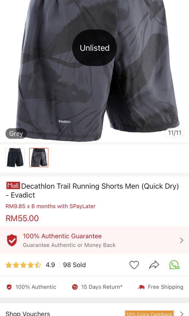 Decathlon trail shorts on sale