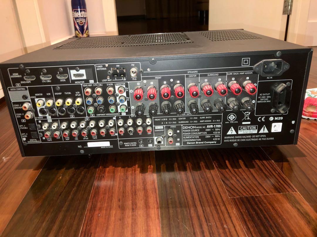Denon AVR1709 7.1 Channel MultiZone Home Theatre Receiver, Audio