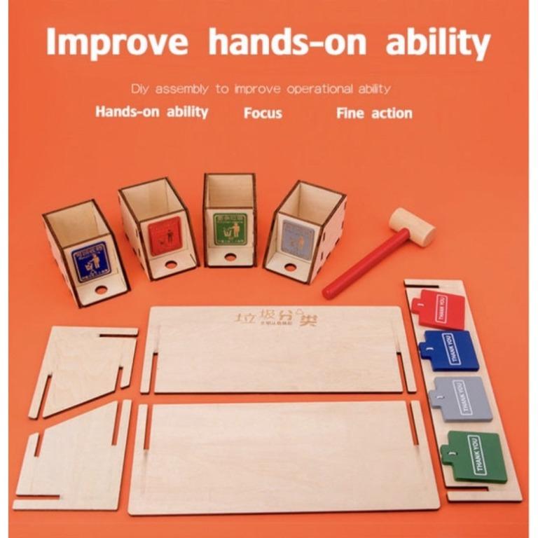 DIY Garbage Sorting Game Trash Can Toy Kids Garbage Classification ...