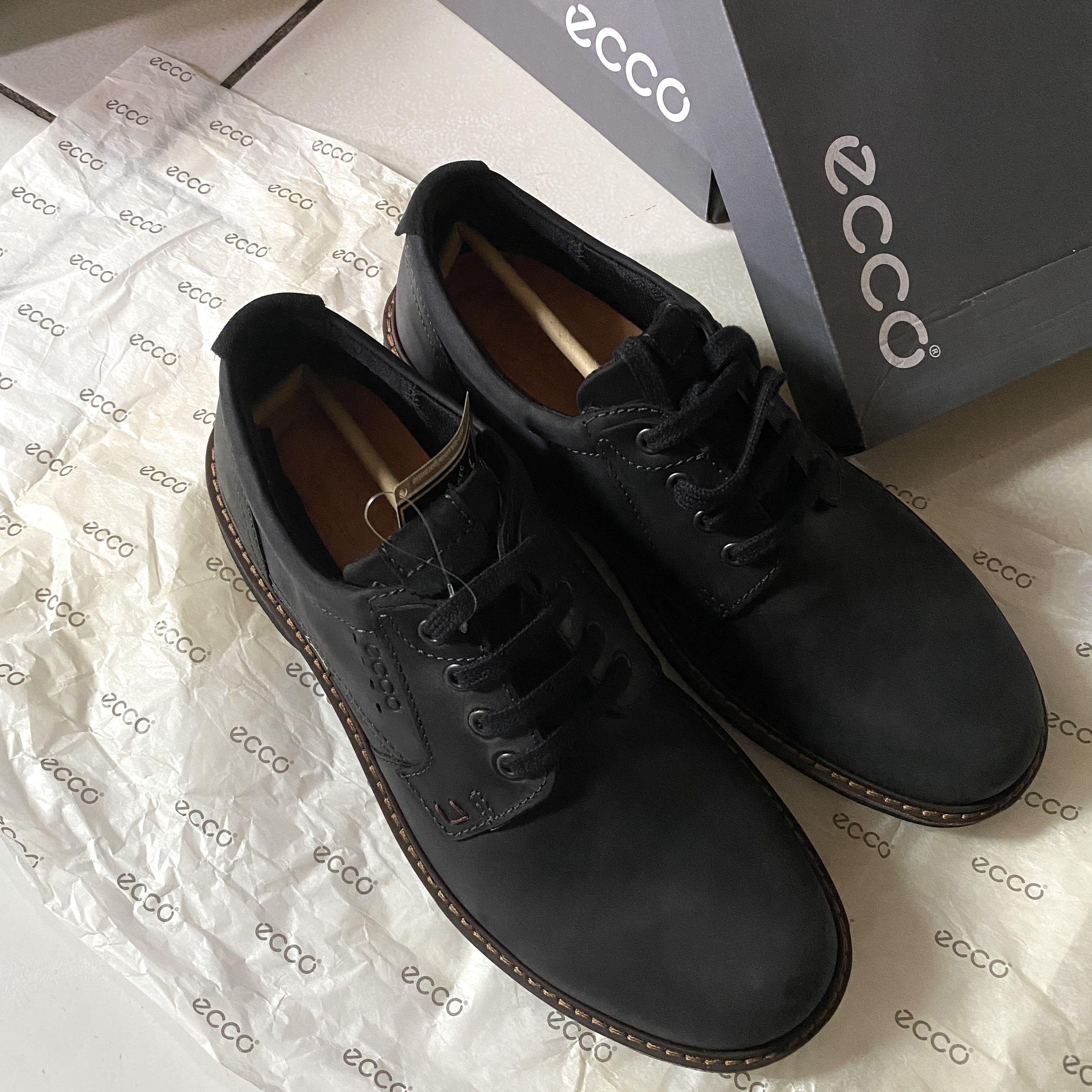 Ecco Leather Shoes Authentic Black Sepatu Kulit Ecco Original Hitam