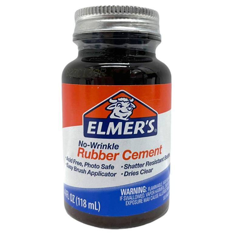 Elmer's NoWrinkle Rubber Cement, Hobbies & Toys, Stationery & Craft