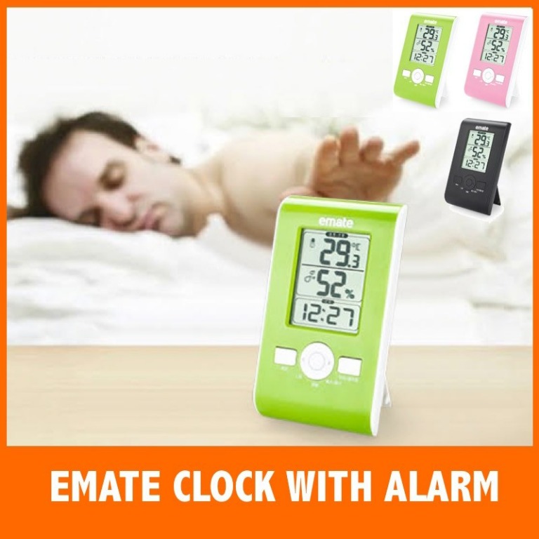 Emate Home Hotel Bathroom Temperature Sensor Electronic Digital Clock