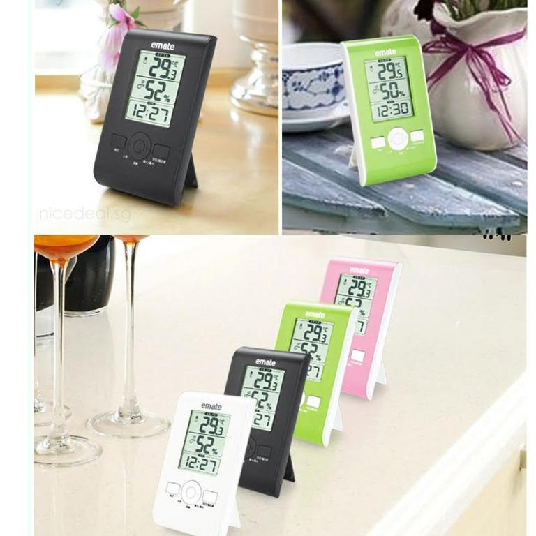 Emate Home Hotel Bathroom Temperature Sensor Electronic Digital Clock