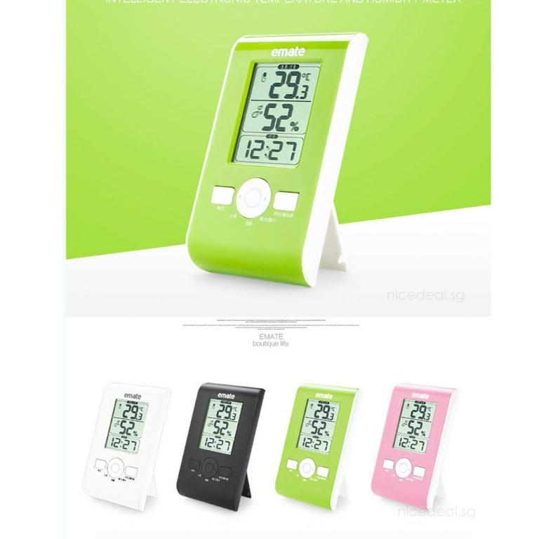 Emate Home Hotel Bathroom Temperature Sensor Electronic Digital Clock
