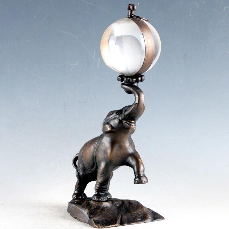 Exquisite Brass Classical Mechanical Clock  Elephant Shape WB011 