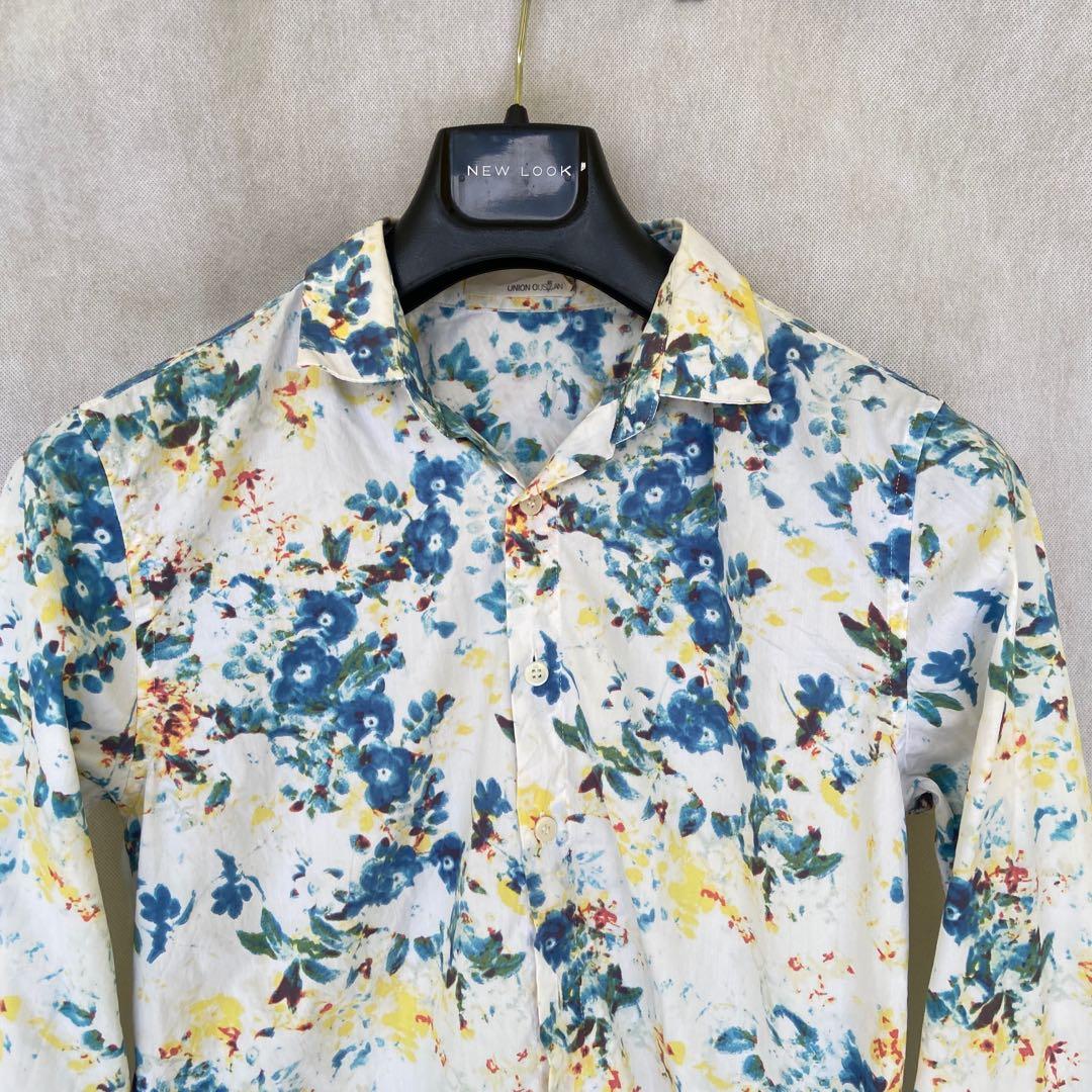 Floral graphic button up shirt, Fesyen 