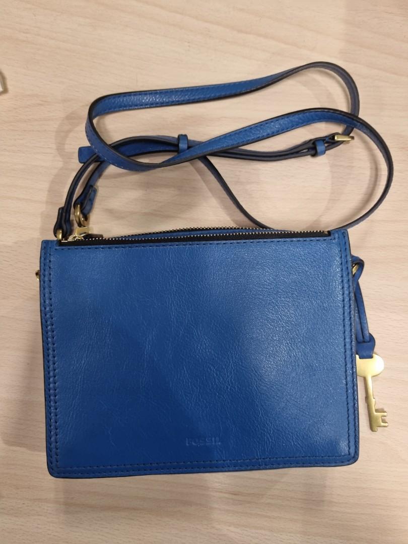 Fossil campbell cheap crossbody blue