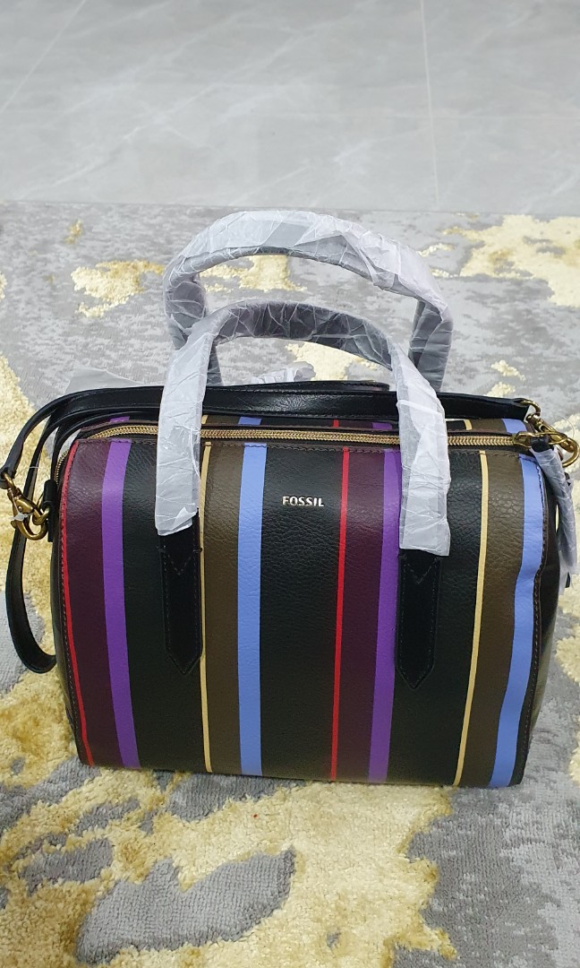 Fossil sydney satchel stripe on sale