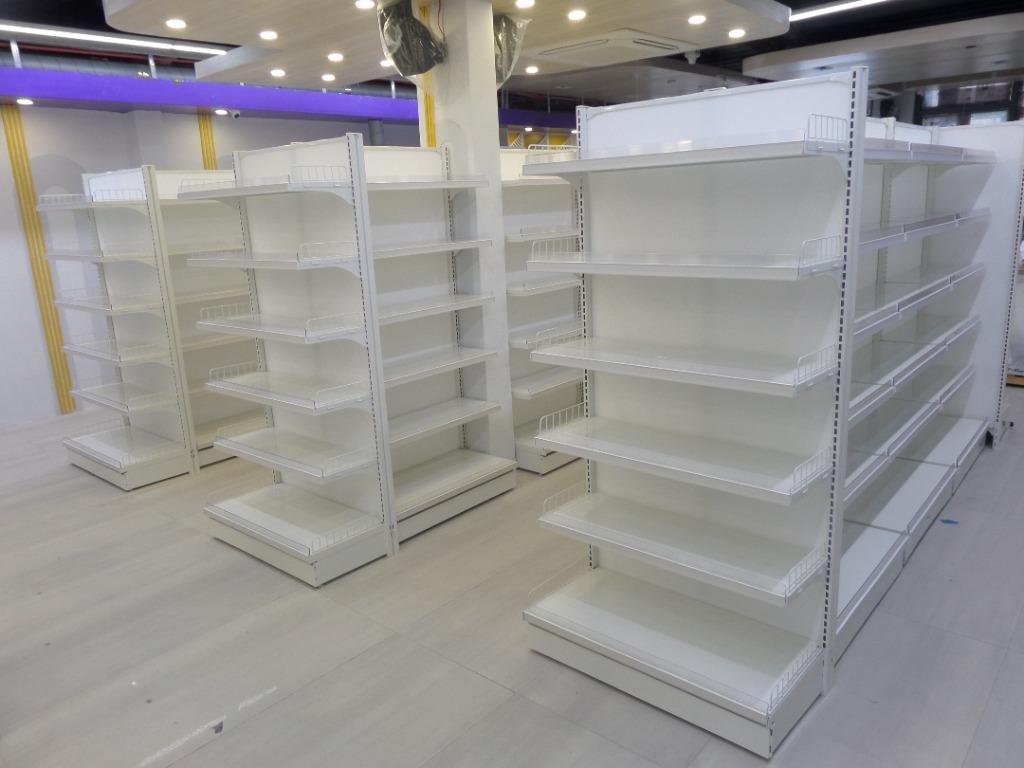 Gondola display rack black and white color heavy duty made in korea, Furniture & Home Living