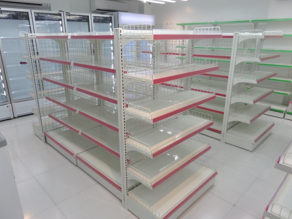 Gondola display rack black and white color heavy duty made in korea, Furniture & Home Living