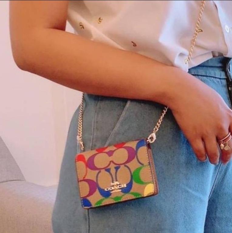 Coach Mini Wallet on a Chain, Women's Fashion, Bags & Wallets, Cross-body  Bags on Carousell