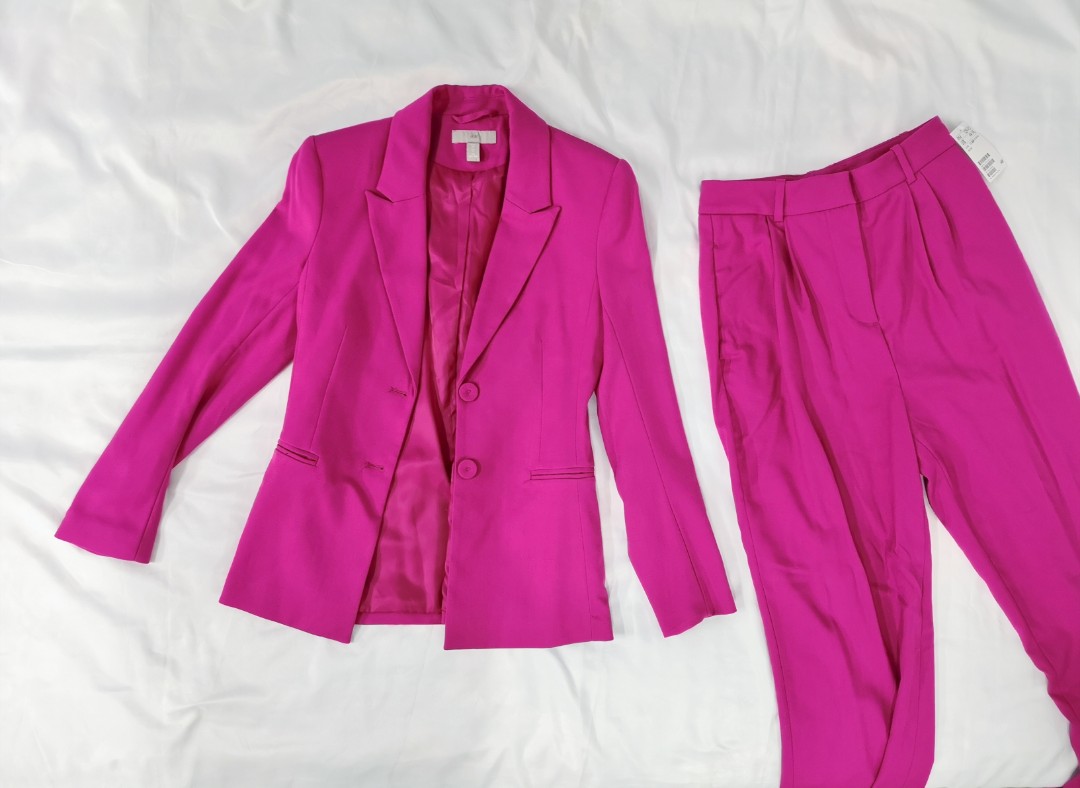 H&m blush deals blazer