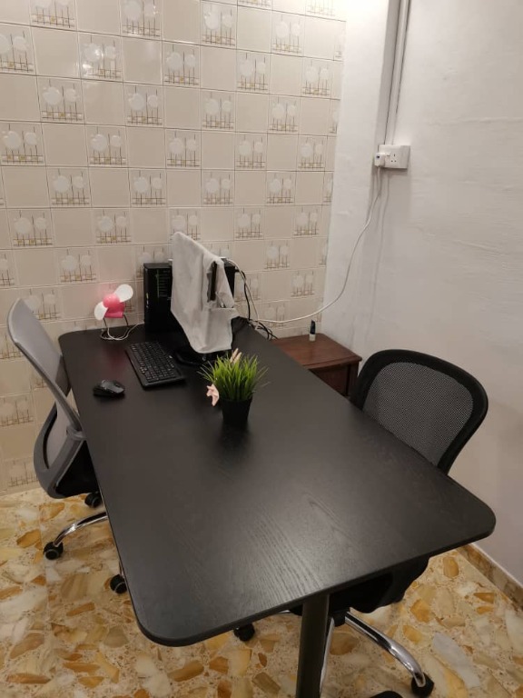 IKEA BEKANT Desk BLACK (Adjustable Height), Furniture & Home Living