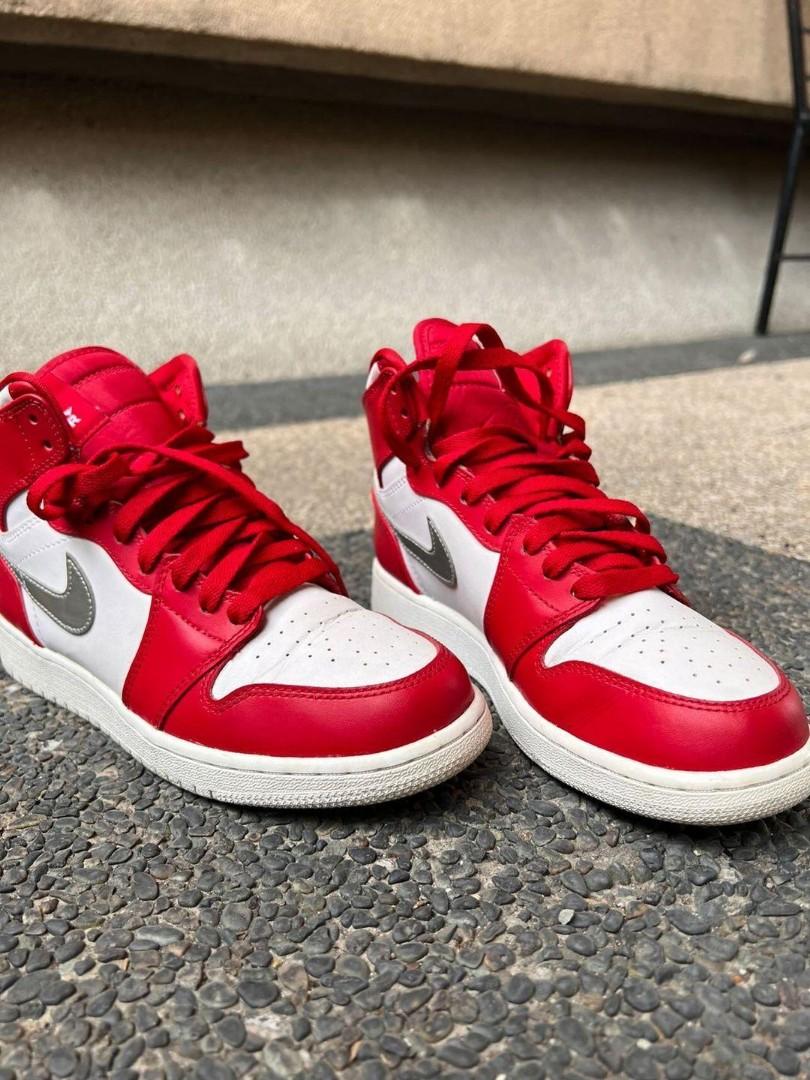 Jordan 1 gym clearance red metallic silver
