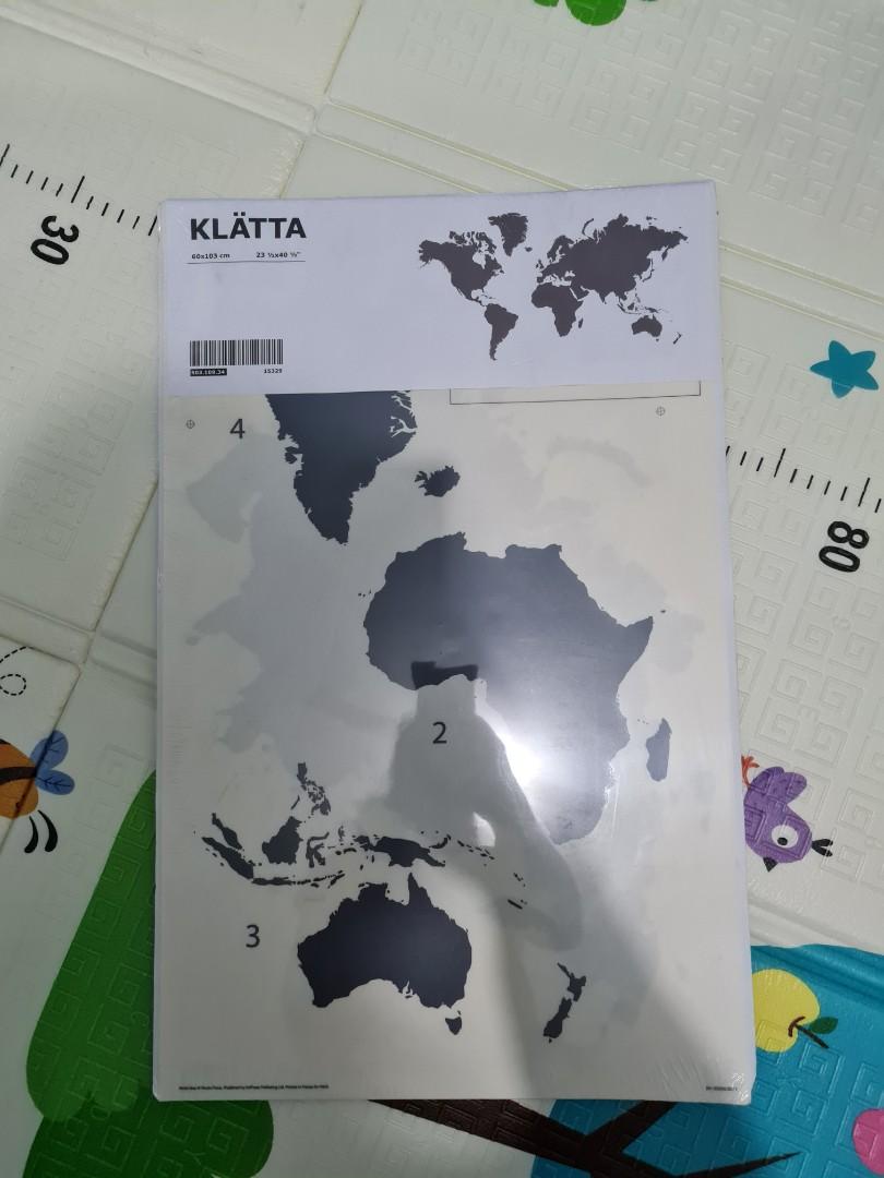 operatie Uitgaan zo Klatta (Ikea world map decor sticker), Furniture & Home Living, Home Decor,  Wall Decor on Carousell