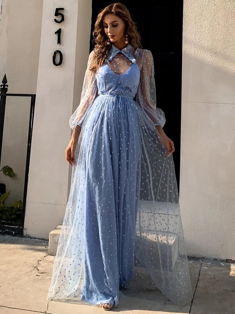 Organza polka 2025 dot dress
