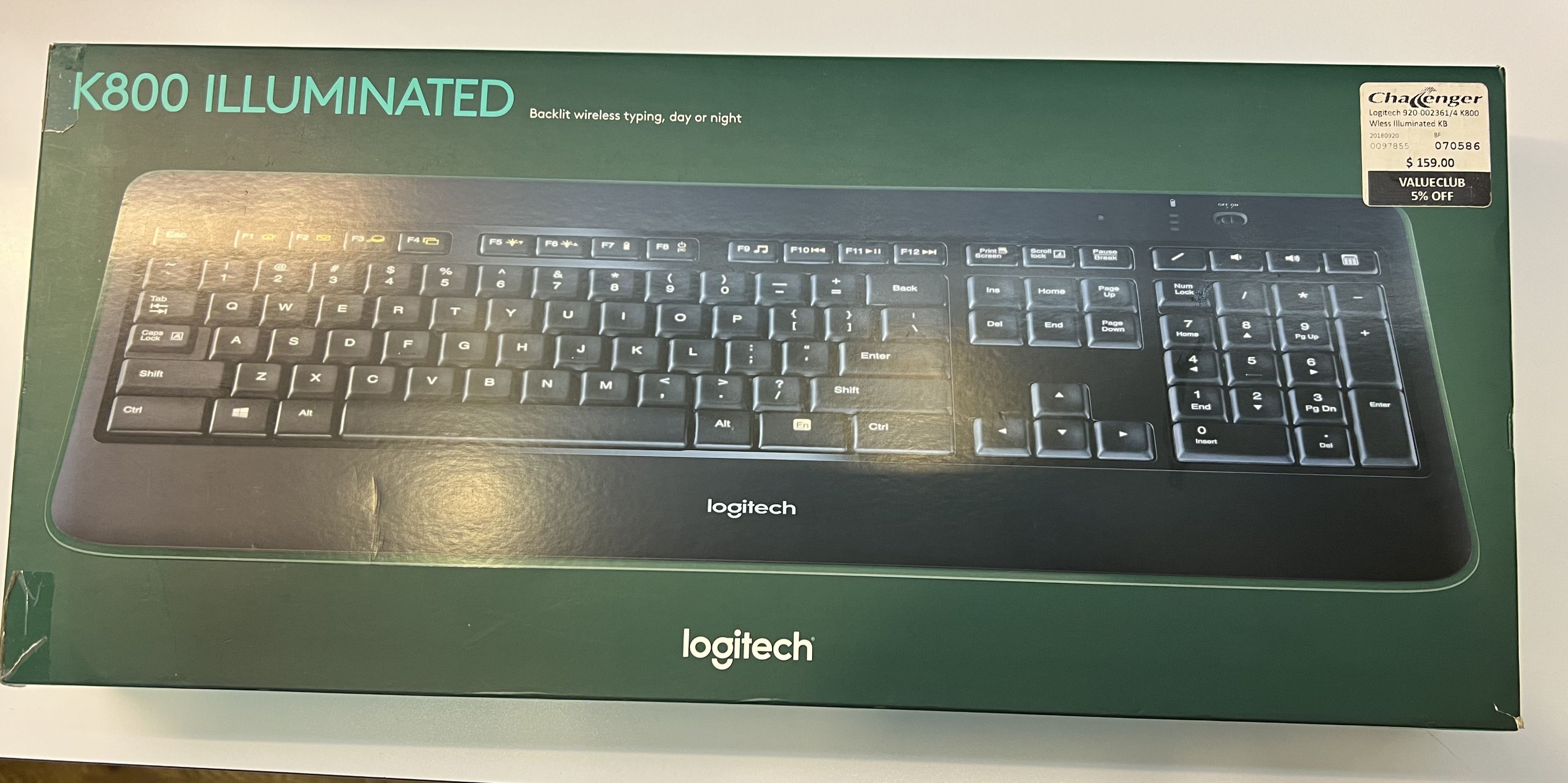 Logitech K800 ILLUMINATED, Computers & Tech, Parts & Accessories ...