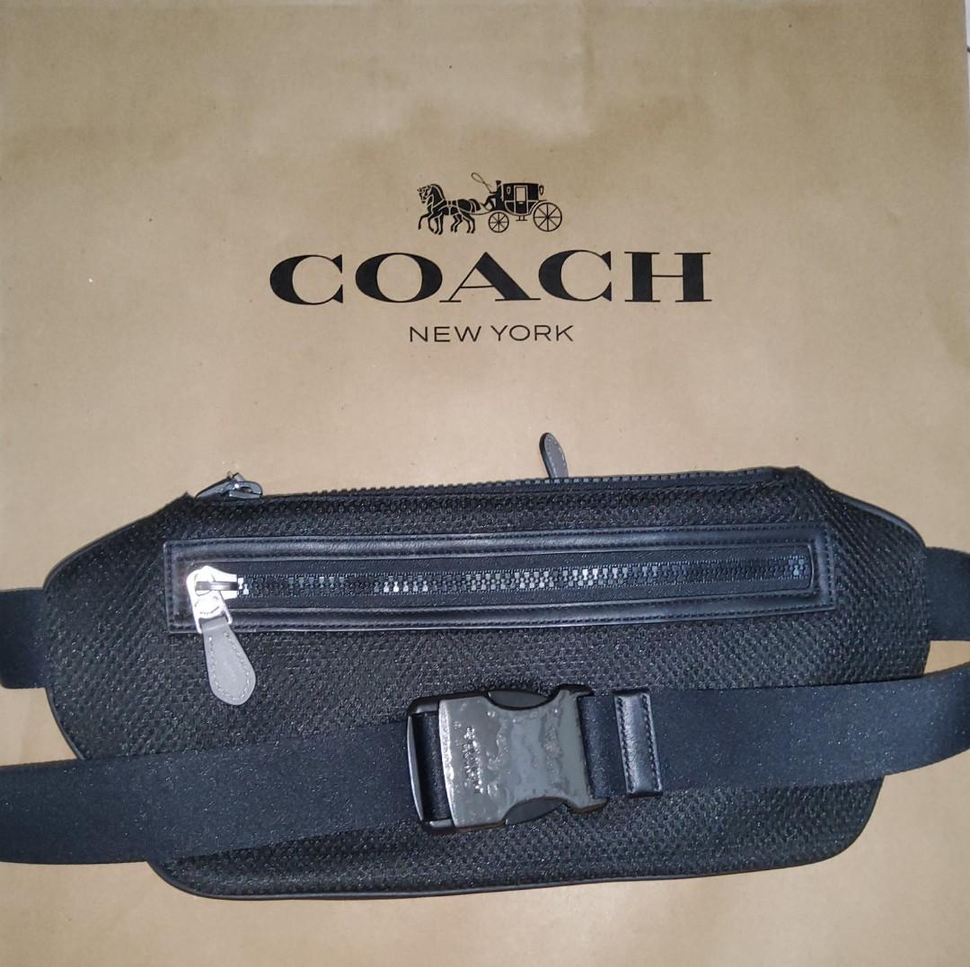 LOWEST PRICE COACH Rider Belt Bag Black 100 Authentic
