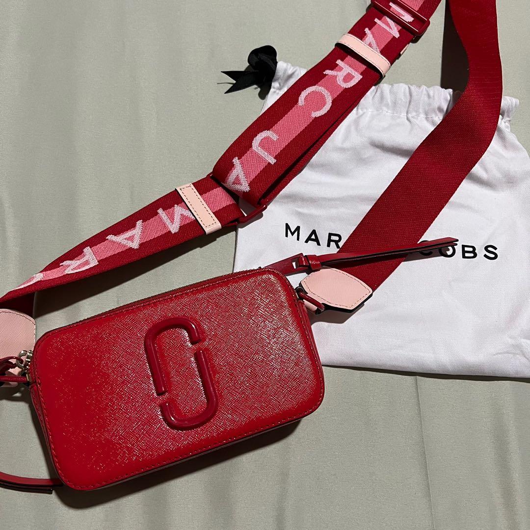 Marc Jacobs Snapshot Poppy Red Barang Mewah Tas Dompet di