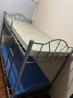 Metal double deck frame with foam