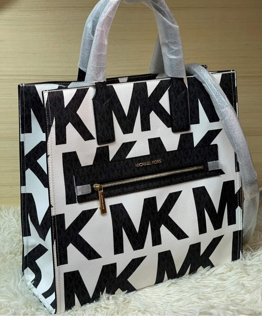 Mk purse black and white deals