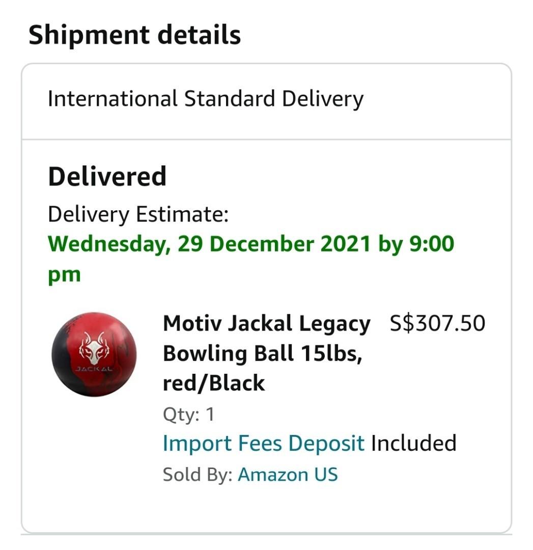 Motiv Jackal Legacy 15lbs bowling ball, Sports Equipment, Sports