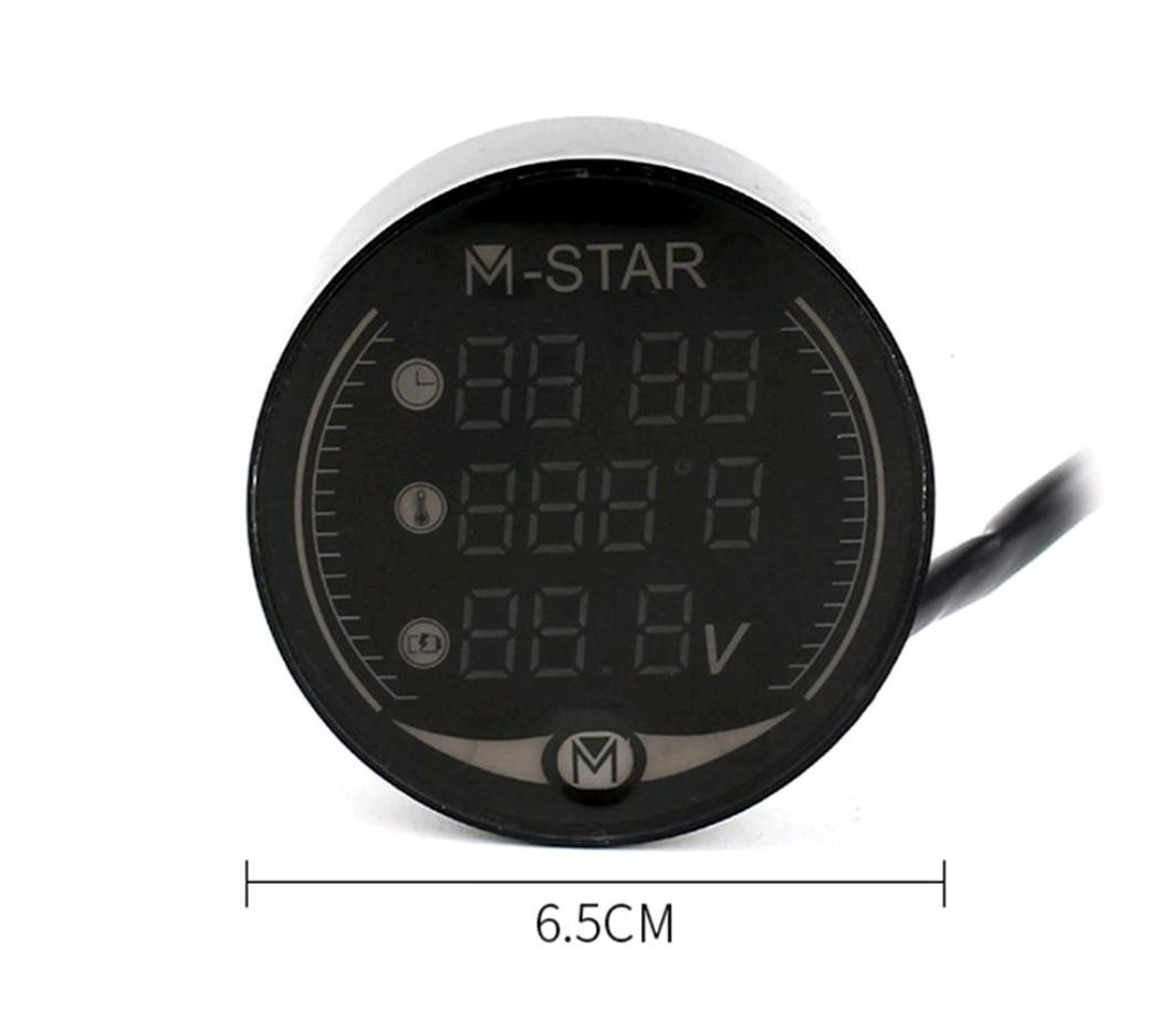 Motorcycle / Ebike Voltmeter Clock Thermometer, Motorcycles, Motorcycle Accessories on Carousell