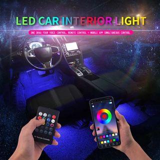 NEW - 48 pcs / 72 pcs of LED Car Foot Ambient Light With Cigarette Lighter plug,  Voice, Music & Remote Control / Mobile App RGB Auto Interior Decorative Atmosphere Lights 