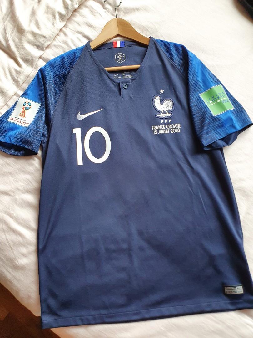 Nike France World Cup 2018 Final Jersey Kit Mbappe, Men's Fashion