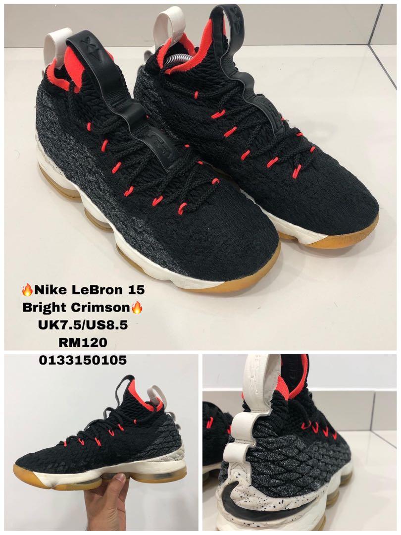 Lebron 15 bright crimson sales