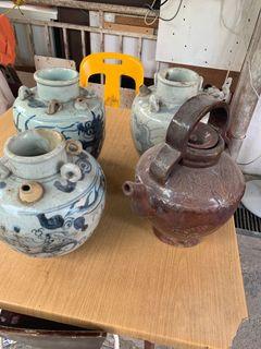 Old vintage vases