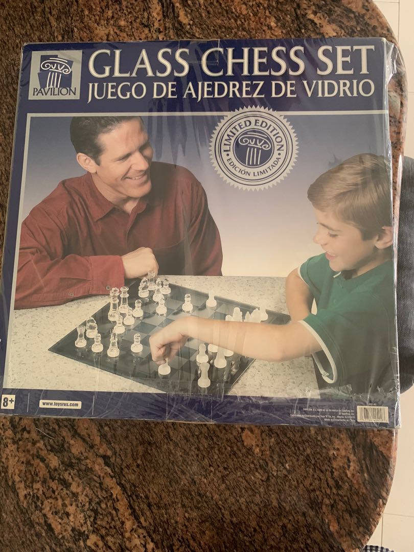 Pavilion glass chess set, Hobbies & Toys, Toys & Games on Carousell