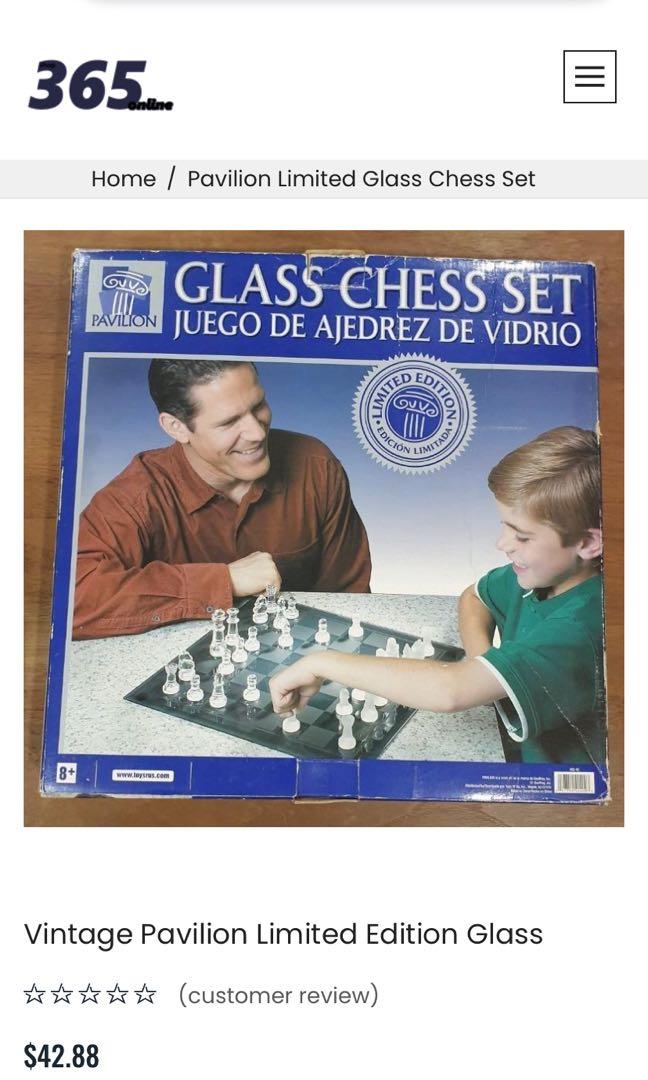 Pavilion glass chess set, Hobbies & Toys, Toys & Games on Carousell
