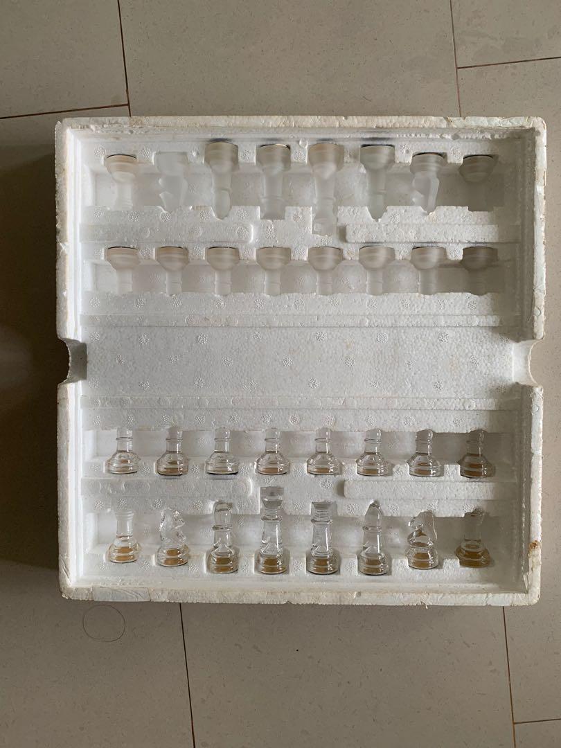 Pavilion glass chess set, Hobbies & Toys, Toys & Games on Carousell