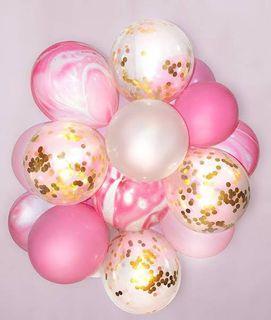 Pink Marble Balloon Set