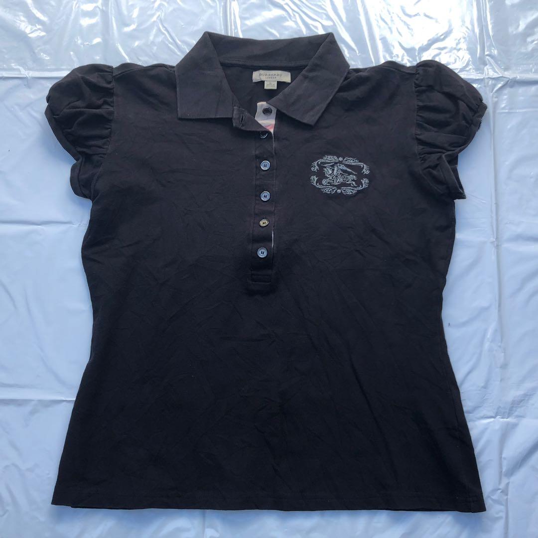 Burberry polo shop shirt womens silver