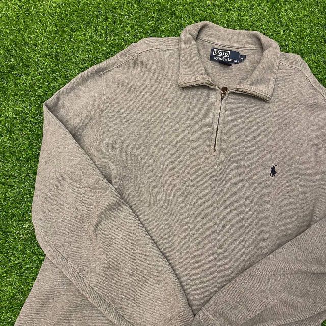 grey ralph lauren quarter zip