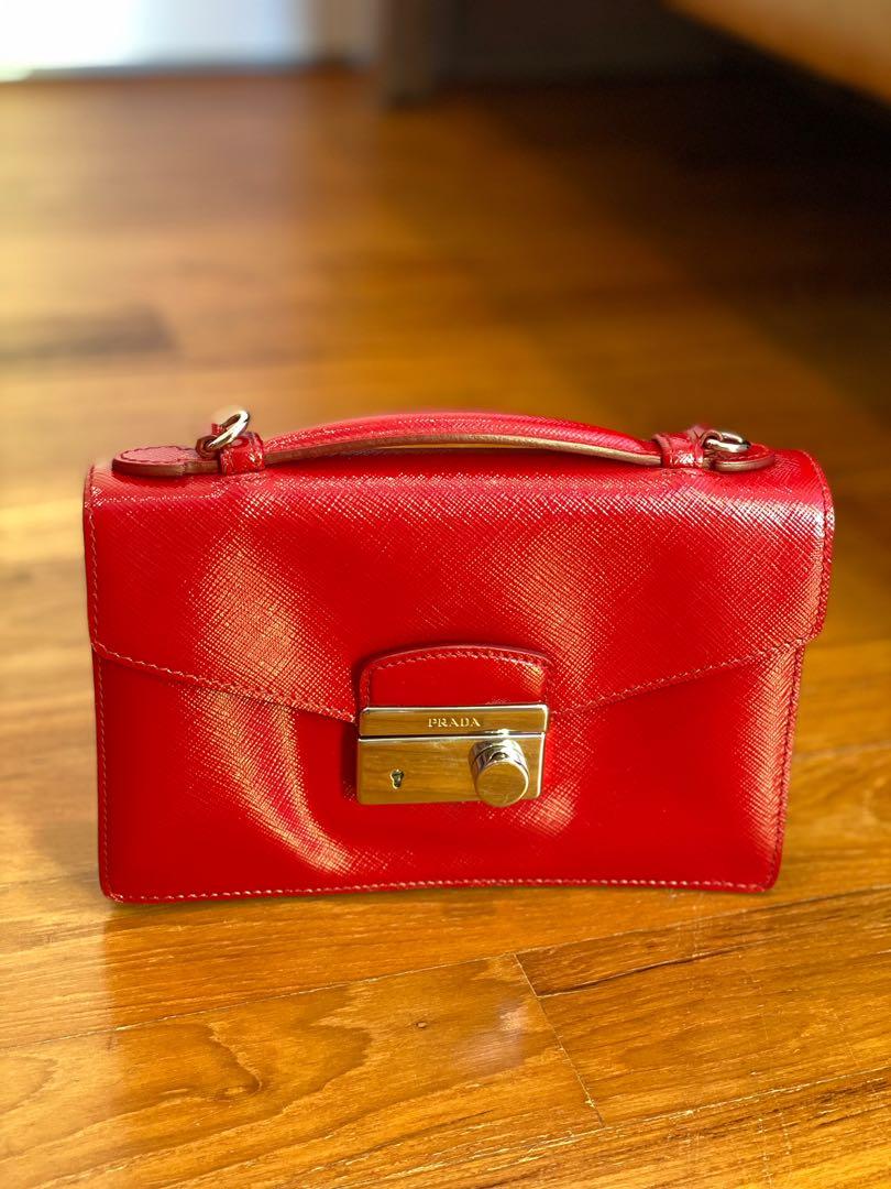 Red prada deals mini bag