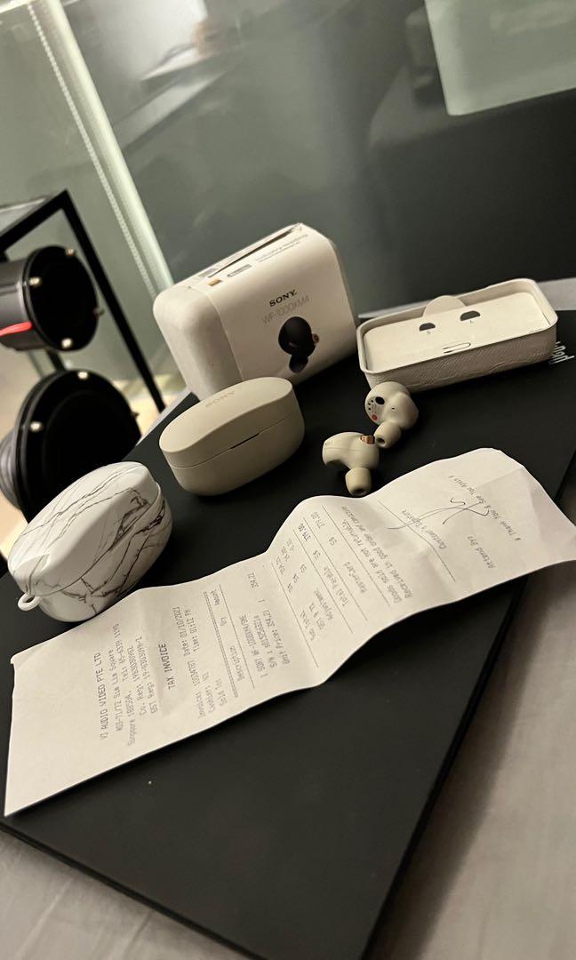 Sony WF-1000XM4 White Bluetooth Earbuds 