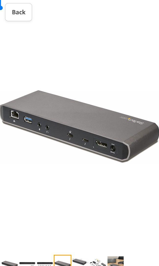 Station D'accueil StarTech Thunderbolt 3 – Dual 4K DP, 85W PD (TB3DOCK2DPPD)