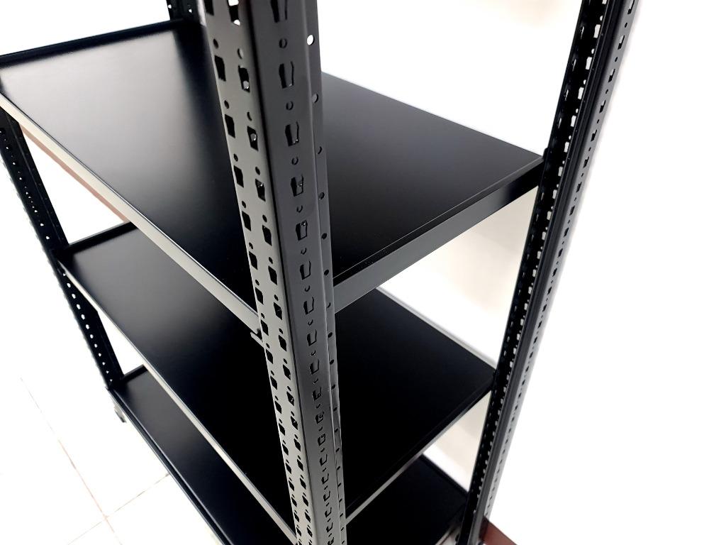 Steel rack omega racks shelves black edition boltless type made in