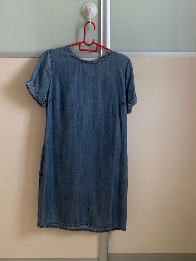 superdry denim dress womens Oversized Denim Shirt Dress in PACIFIC BLUE