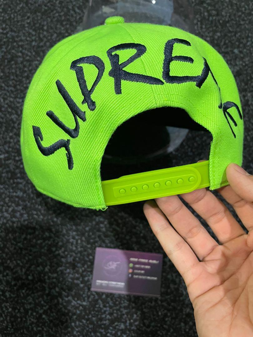 Neon green supreme hat store
