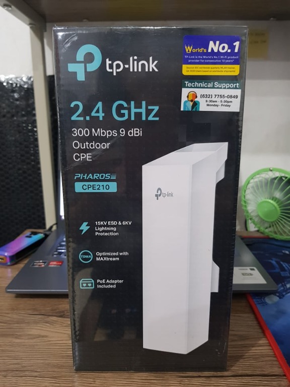 TP-Link CPE210 2.4GHz 300Mbps 9dBi Outdoor CPE, Computers & Tech, Parts ...