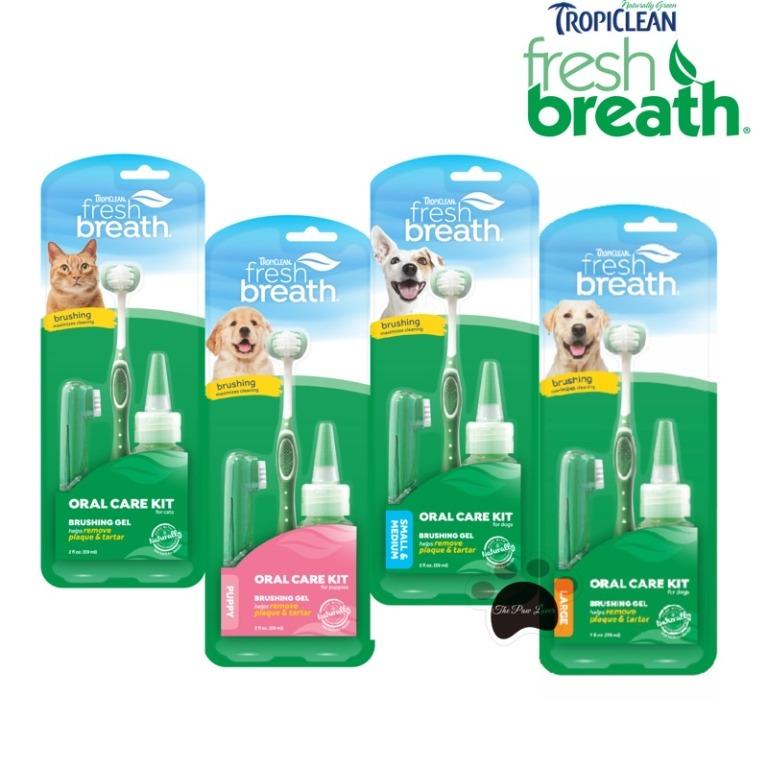 Tropiclean Fresh Breath Oral Care Kit for Puppies Small/Medium Dog