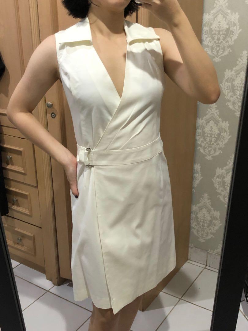 Vest Dress White Michel Klein Paris 