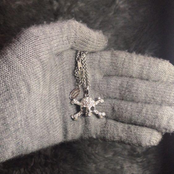 Vivienne Westwood Skull and Crossbones Necklace Fesyen Wanita