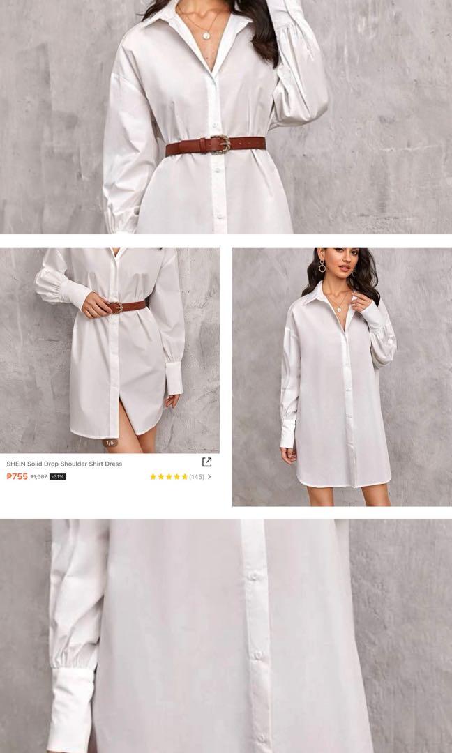 White Longsleeve Dress | SHEIN, Women's 