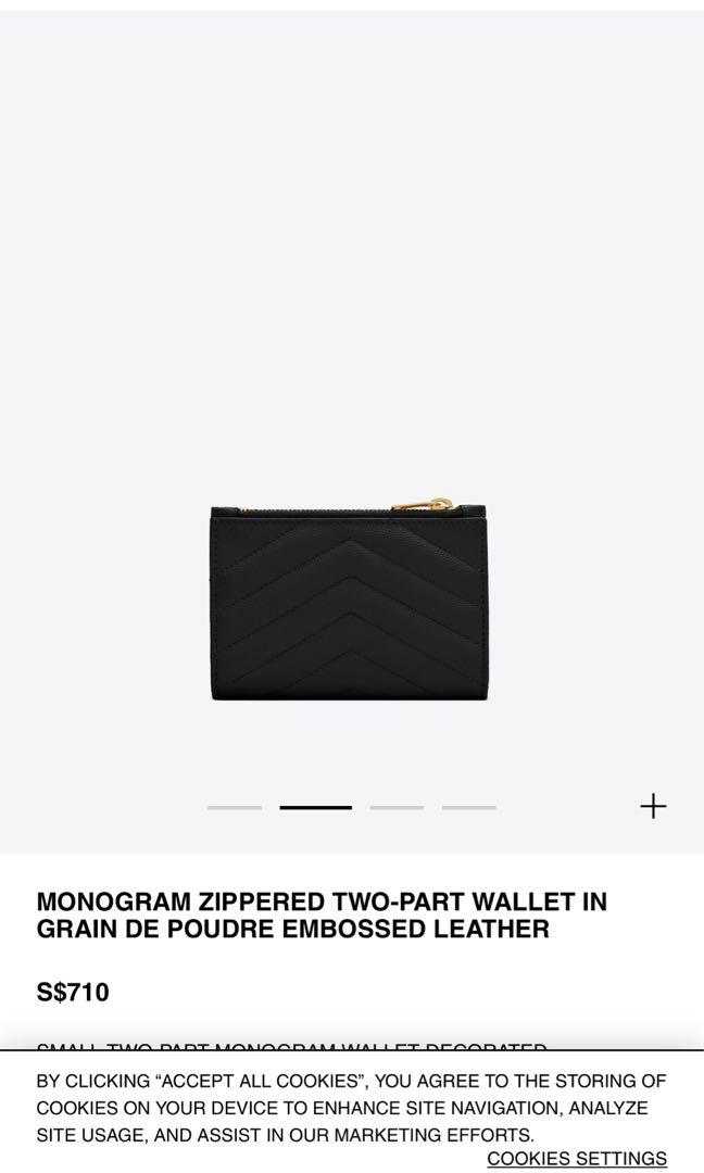 Ysl monogram zippered two part wallet 2025